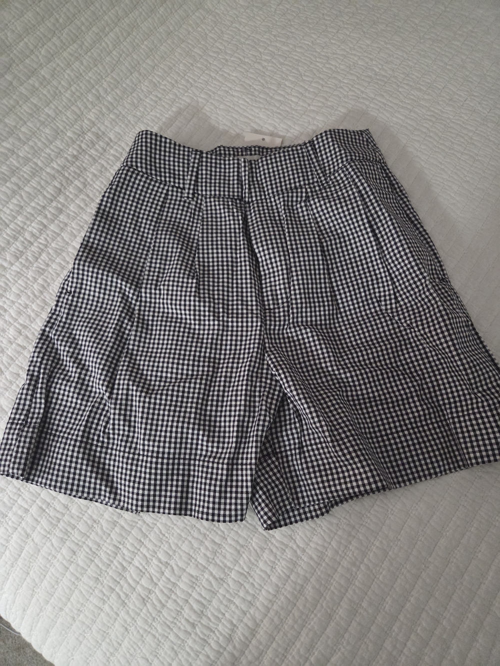 a new day Black & White Gingham Flat Front Women’s Shorts